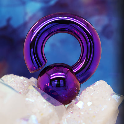 Titanium Screw-On Ball Ring - Blurple
