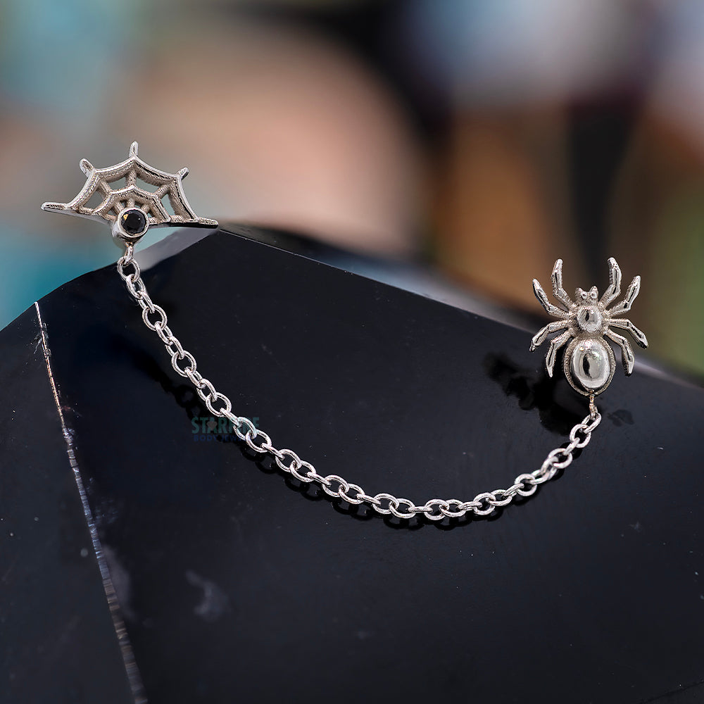 Spider Web Dual Threaded End in Gold