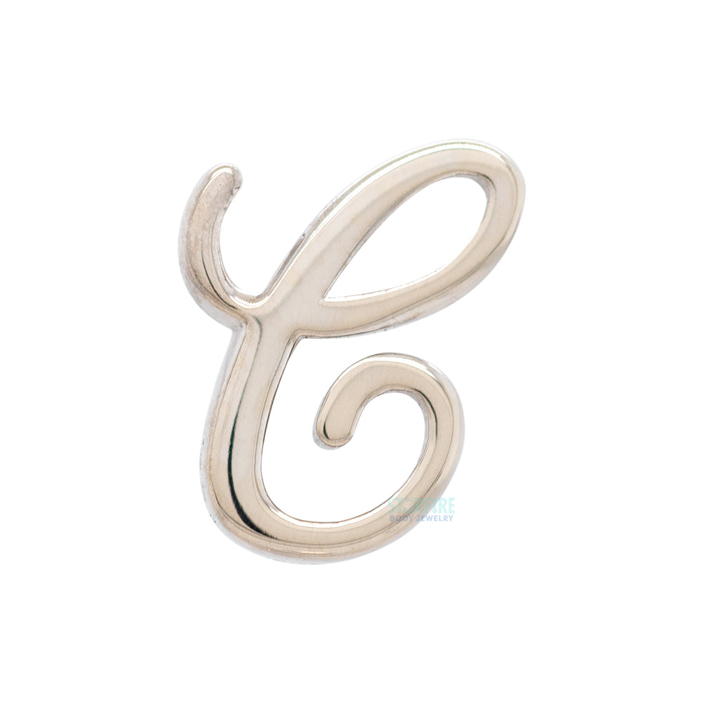 threadless: Script Letter Pin in Gold & Platinum