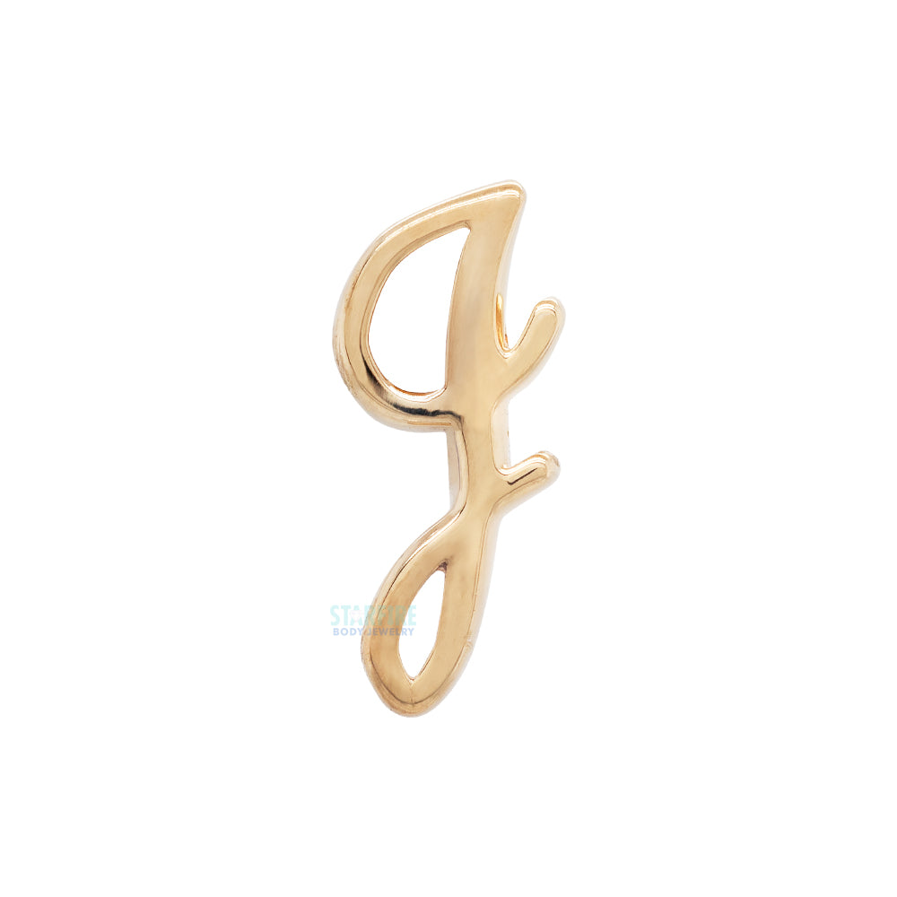threadless: Script Letter Pin in Gold & Platinum