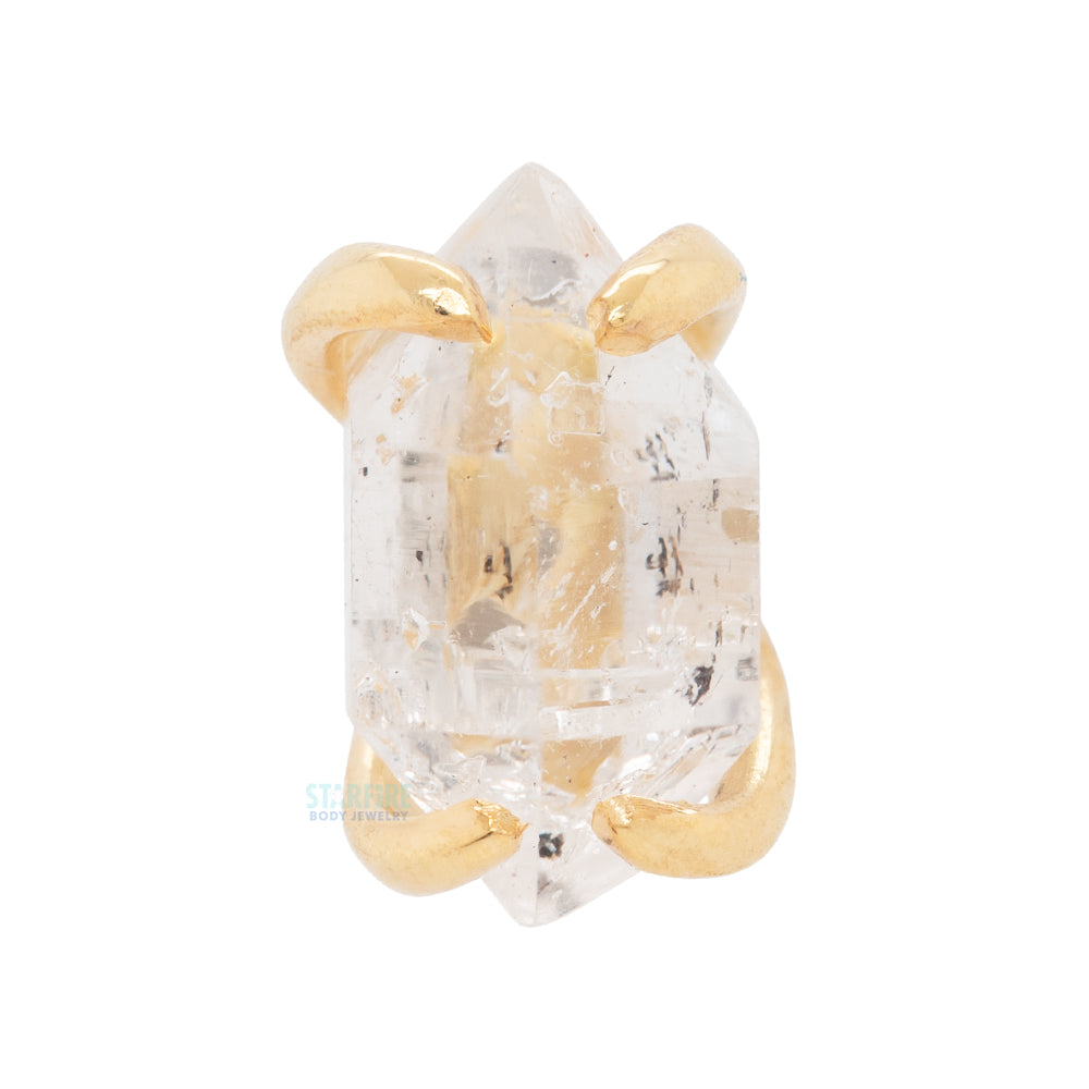 threadless: "Sacred Love" End in Gold with Herkimer Diamond