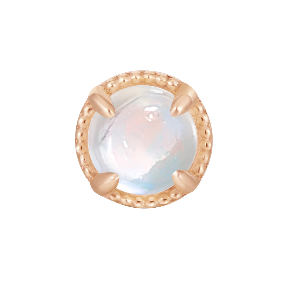 threadless: "Manifest" End in Gold with Rainbow Moonstone