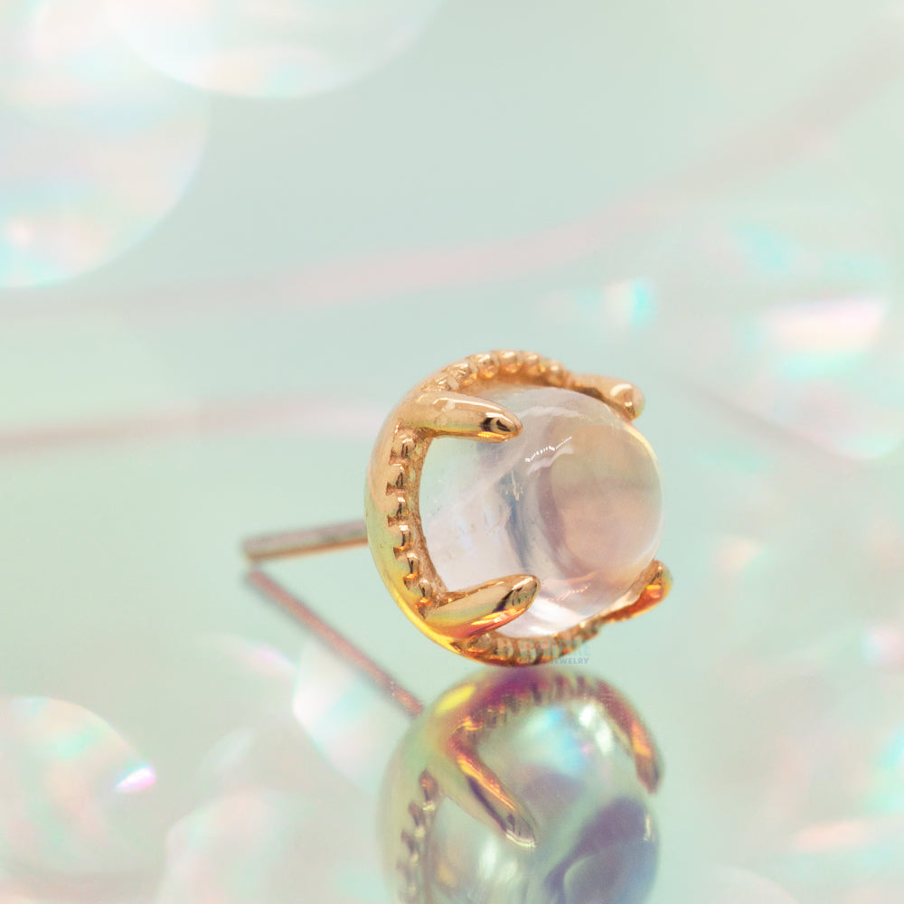 threadless: "Manifest" End in Gold with Rainbow Moonstone