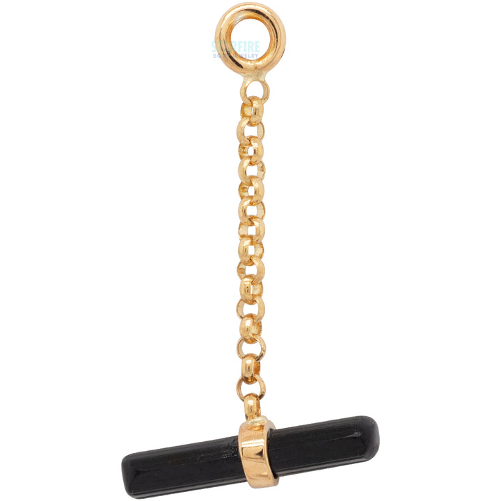 "Mojo" Chain Charm in Gold with Natural Stone