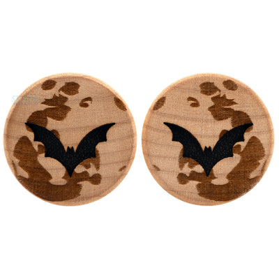 Moon Bats Wood Plugs