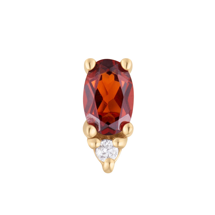 threadless: "Desden" End in Gold with Garnet & CZ