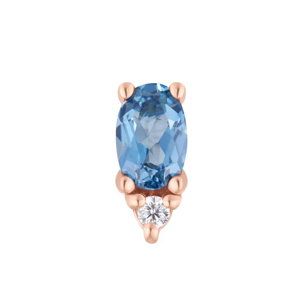 threadless: "Desden" End in Gold with London Blue Topaz & CZ
