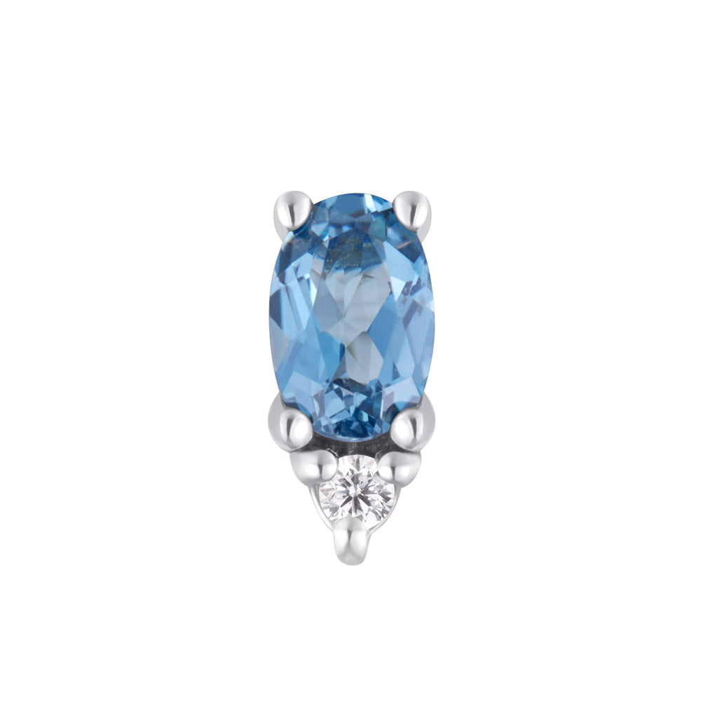 threadless: "Desden" End in Gold with London Blue Topaz & CZ