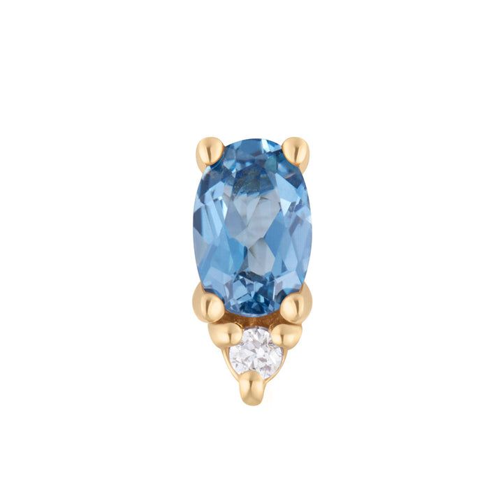threadless: "Desden" End in Gold with London Blue Topaz & CZ