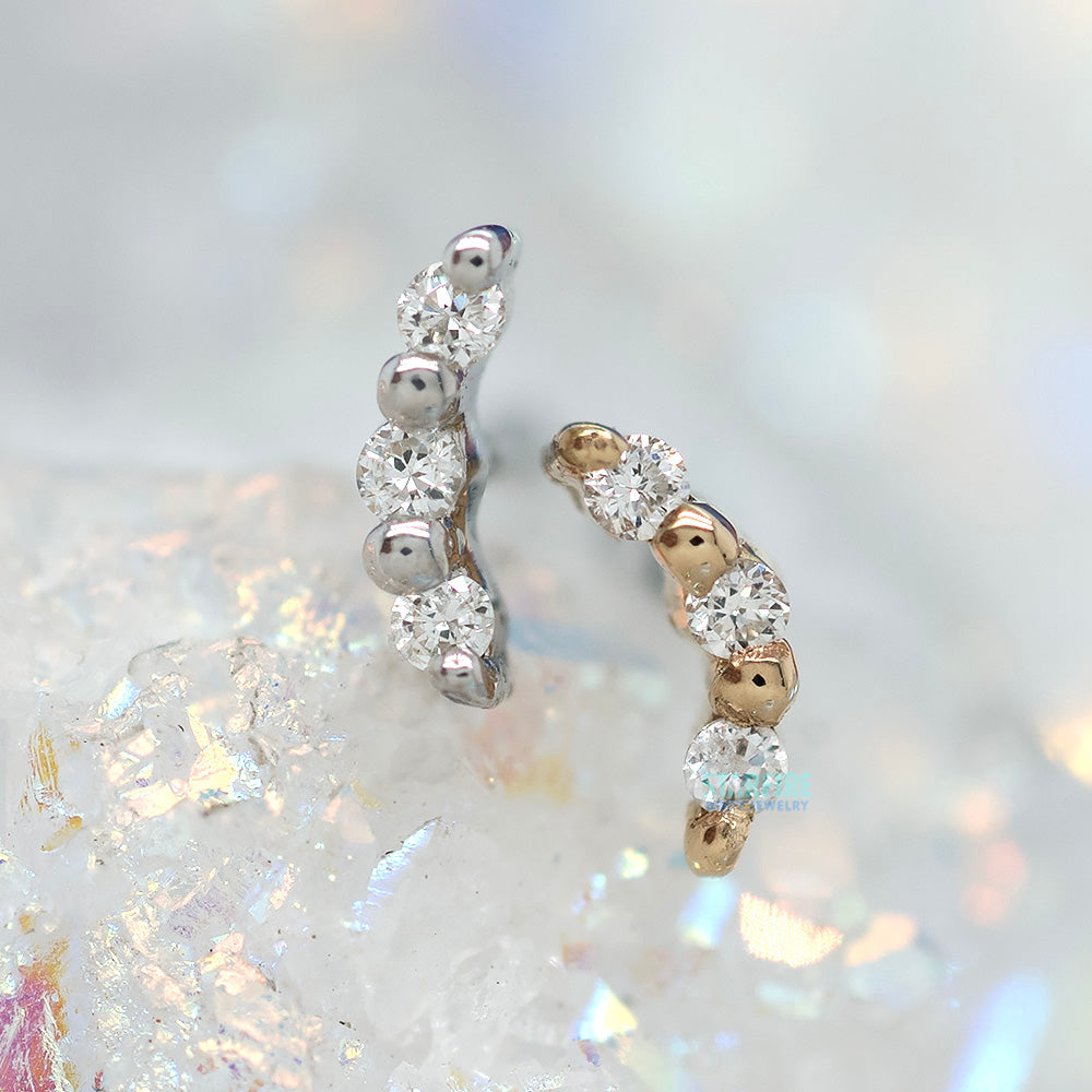 threadless: "Bitsy" End in Gold with Gemstones