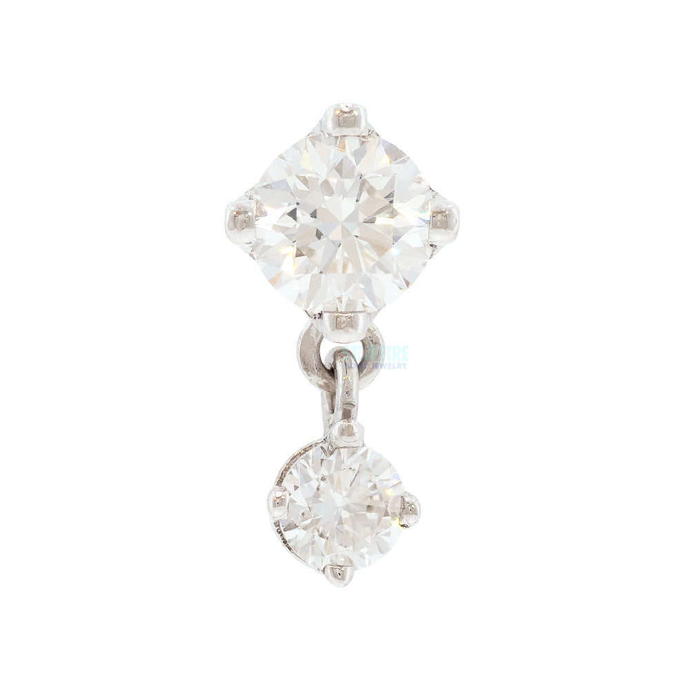 "Duet" Threaded End in Gold with DIAMONDS