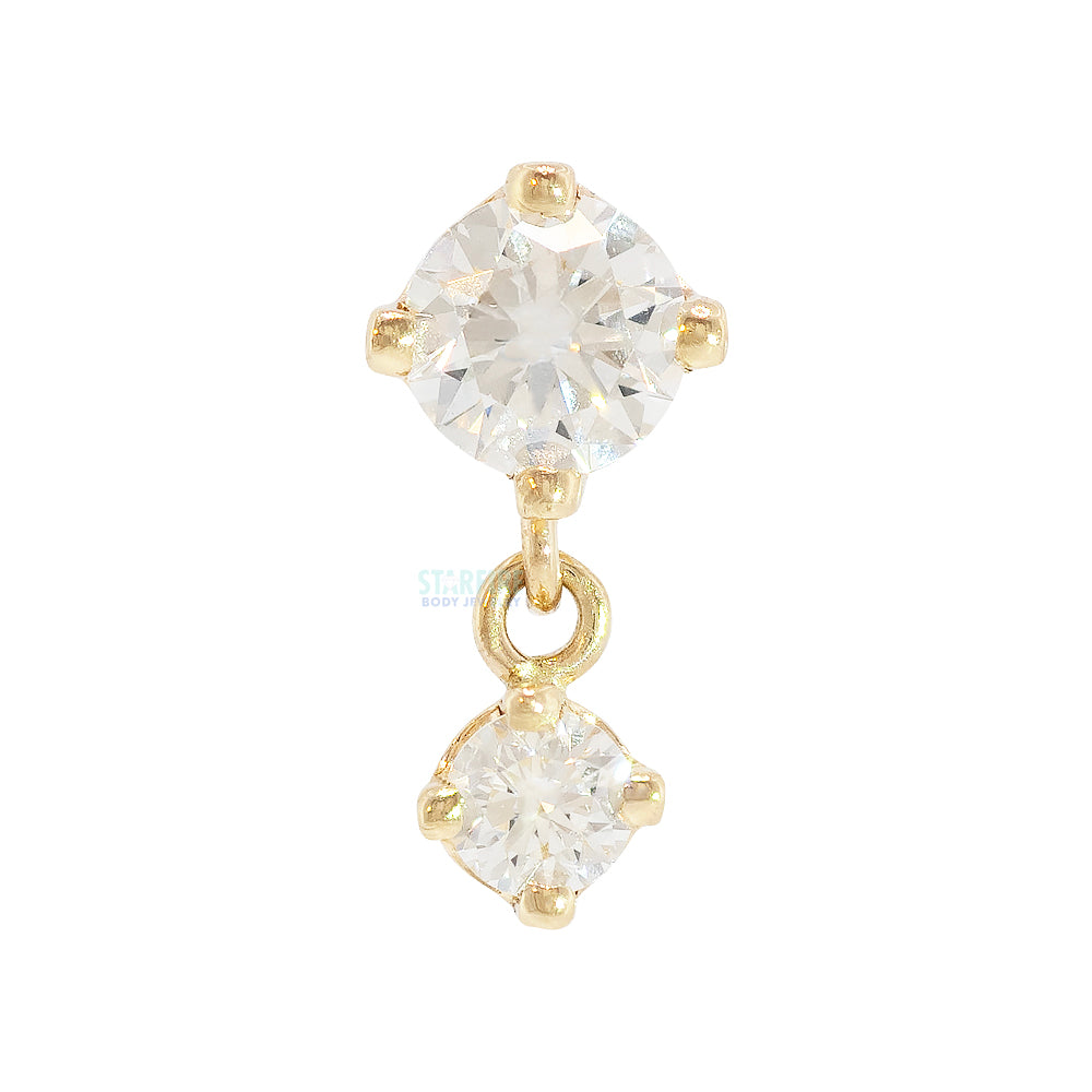 threadless: "Duet" Pin in Gold with DIAMONDS