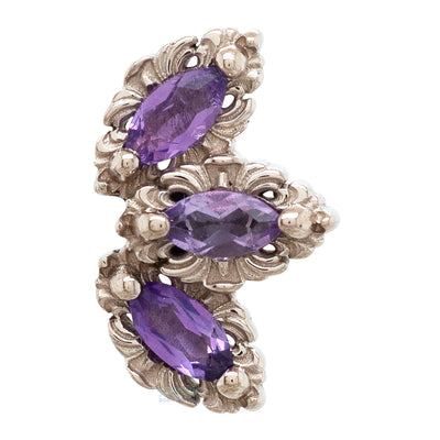 "Baroque" Threaded End in Gold with Amethyst