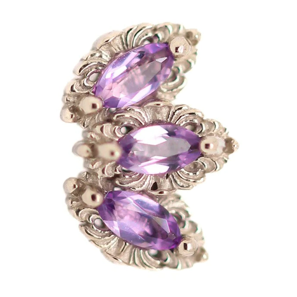 "Baroque" Threaded End in Gold with Amethyst