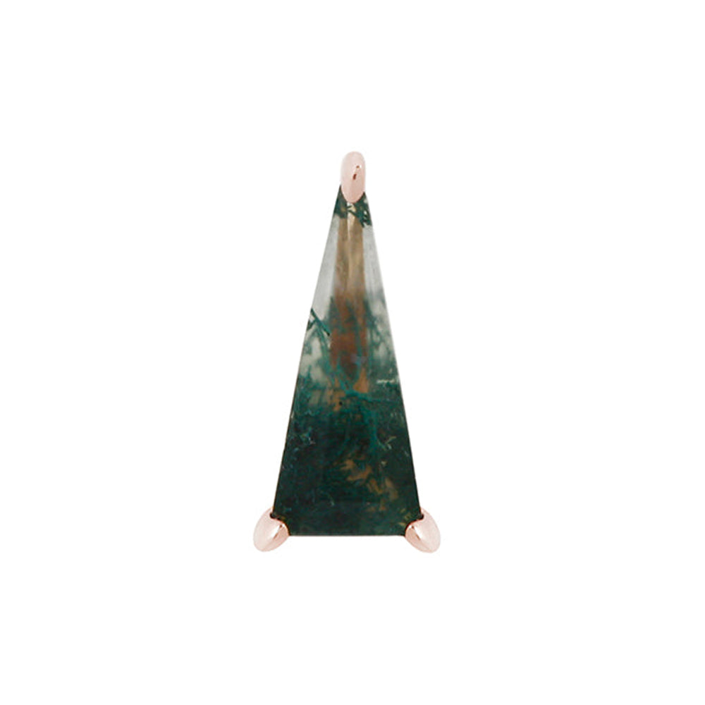 threadless: "Vela" End in Gold with Moss Agate