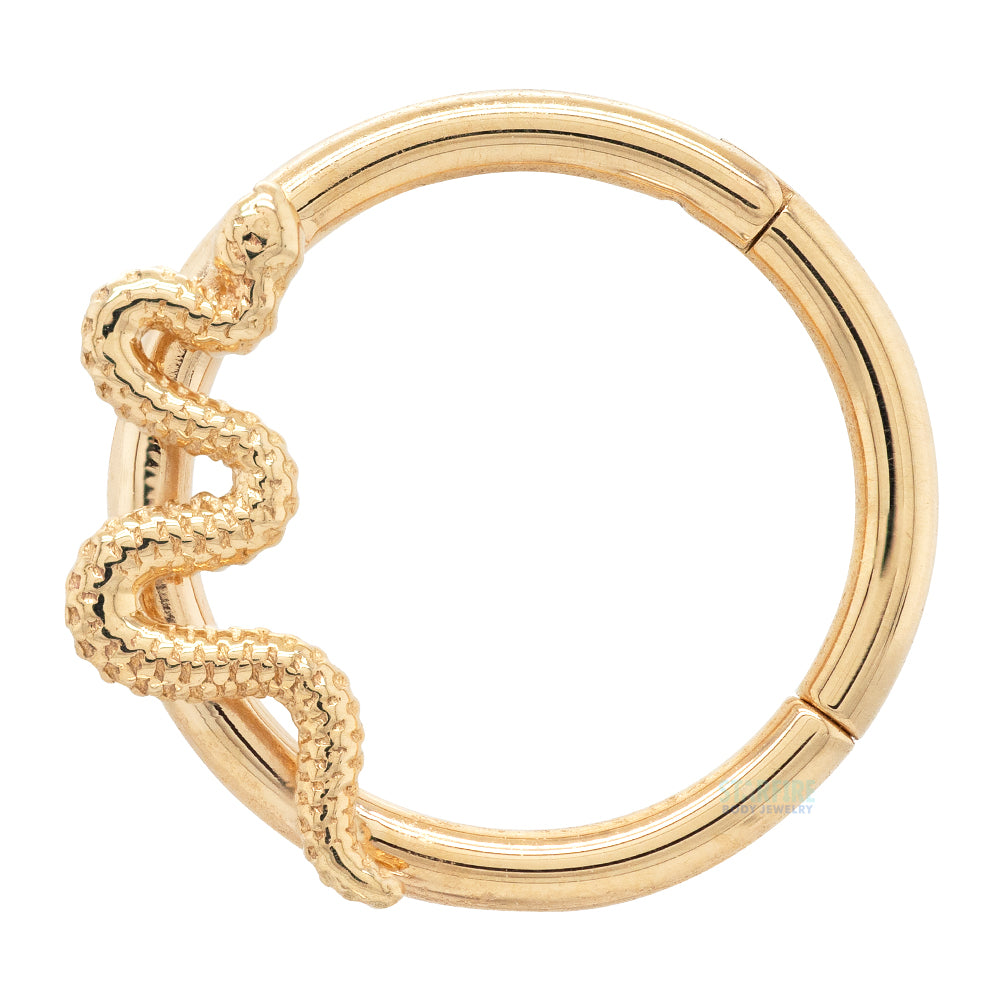 "Delicate Snake" Hinge Ring in Gold