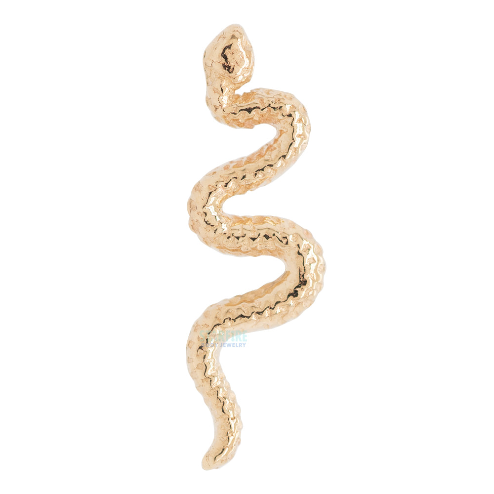 Tiny Delicate Snake Threaded End in Gold & Platinum