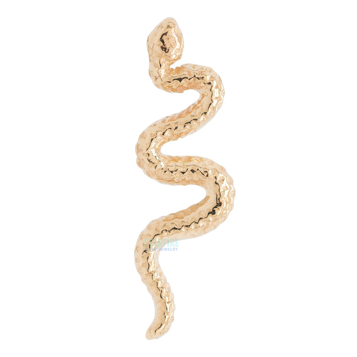 Tiny Delicate Snake Threaded End in Gold & Platinum