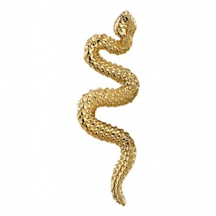 Tiny Delicate Snake Threaded End in Gold & Platinum