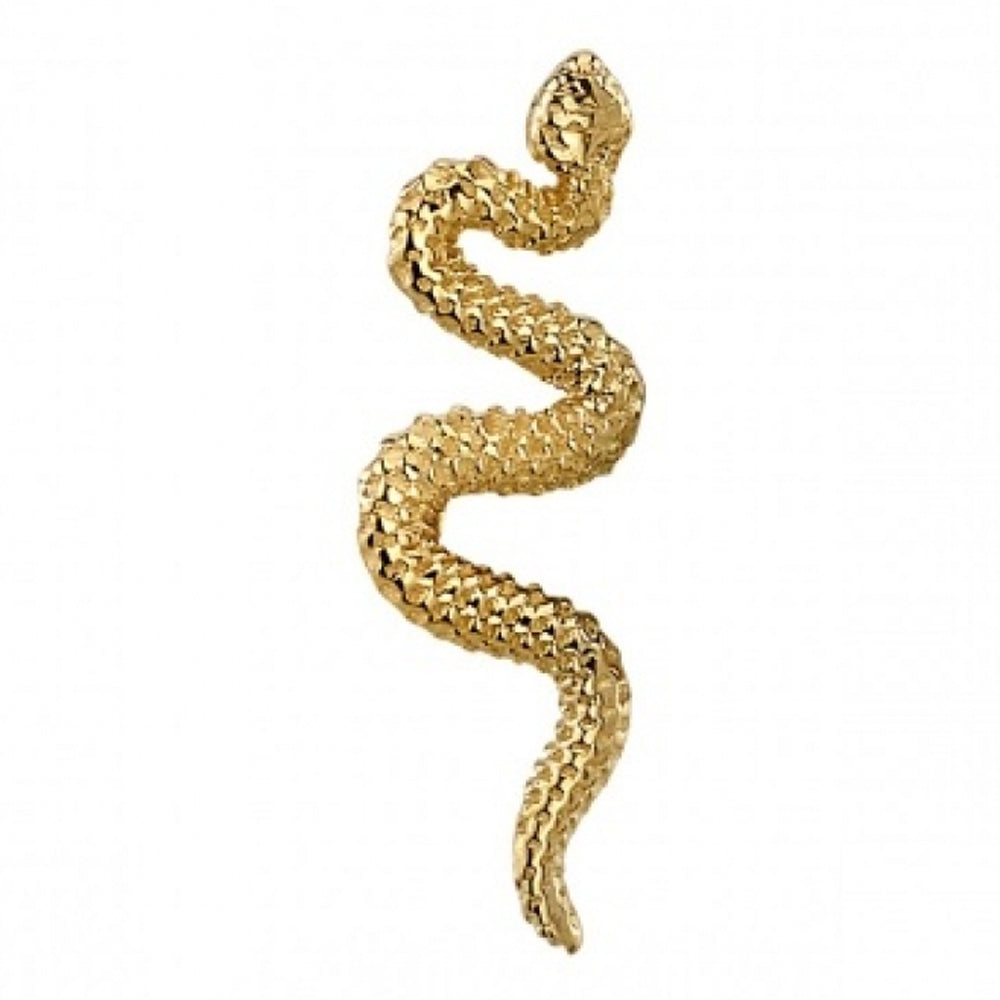 Tiny Delicate Snake Threaded End in Gold