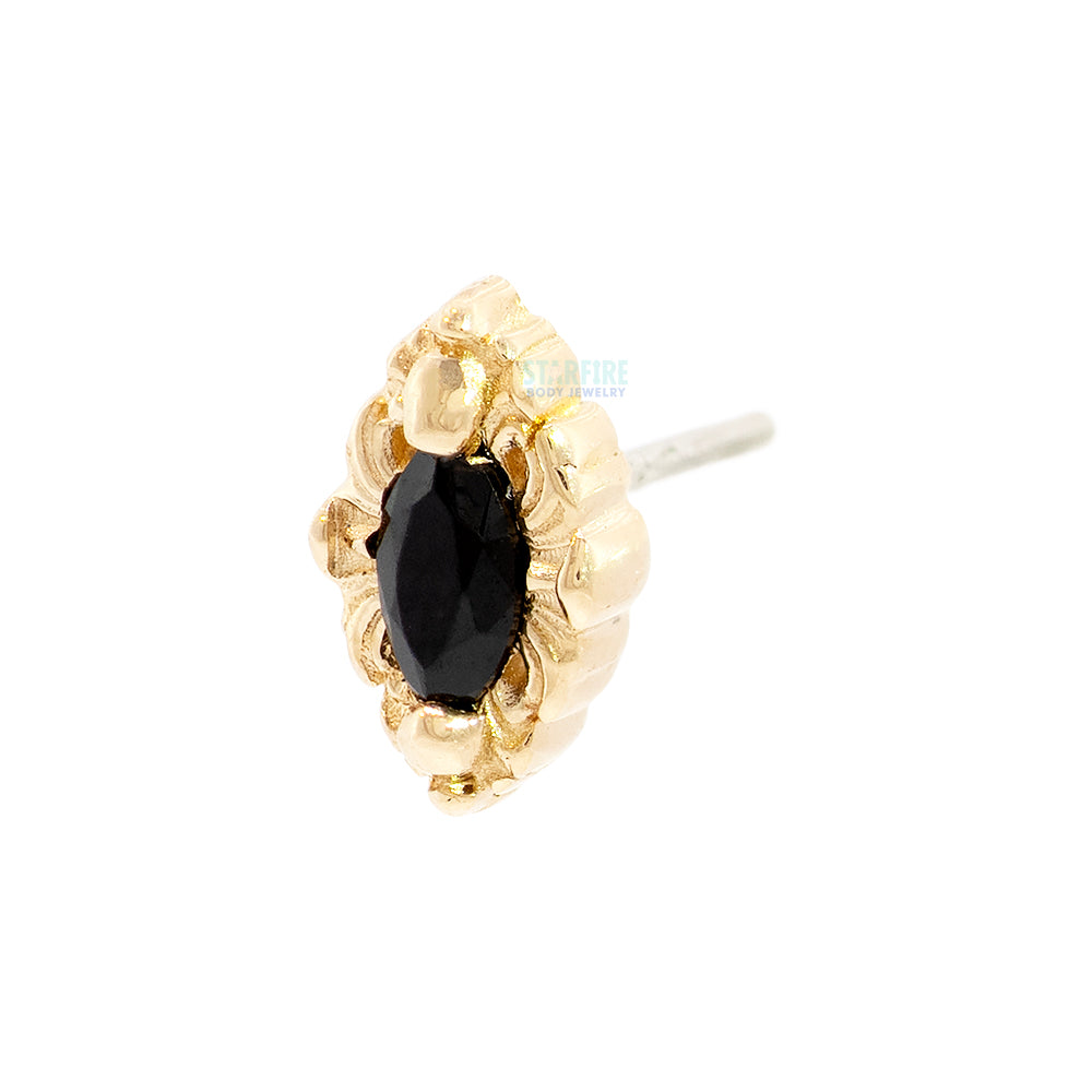 threadless: "Honor" End in Gold with Black Spinel
