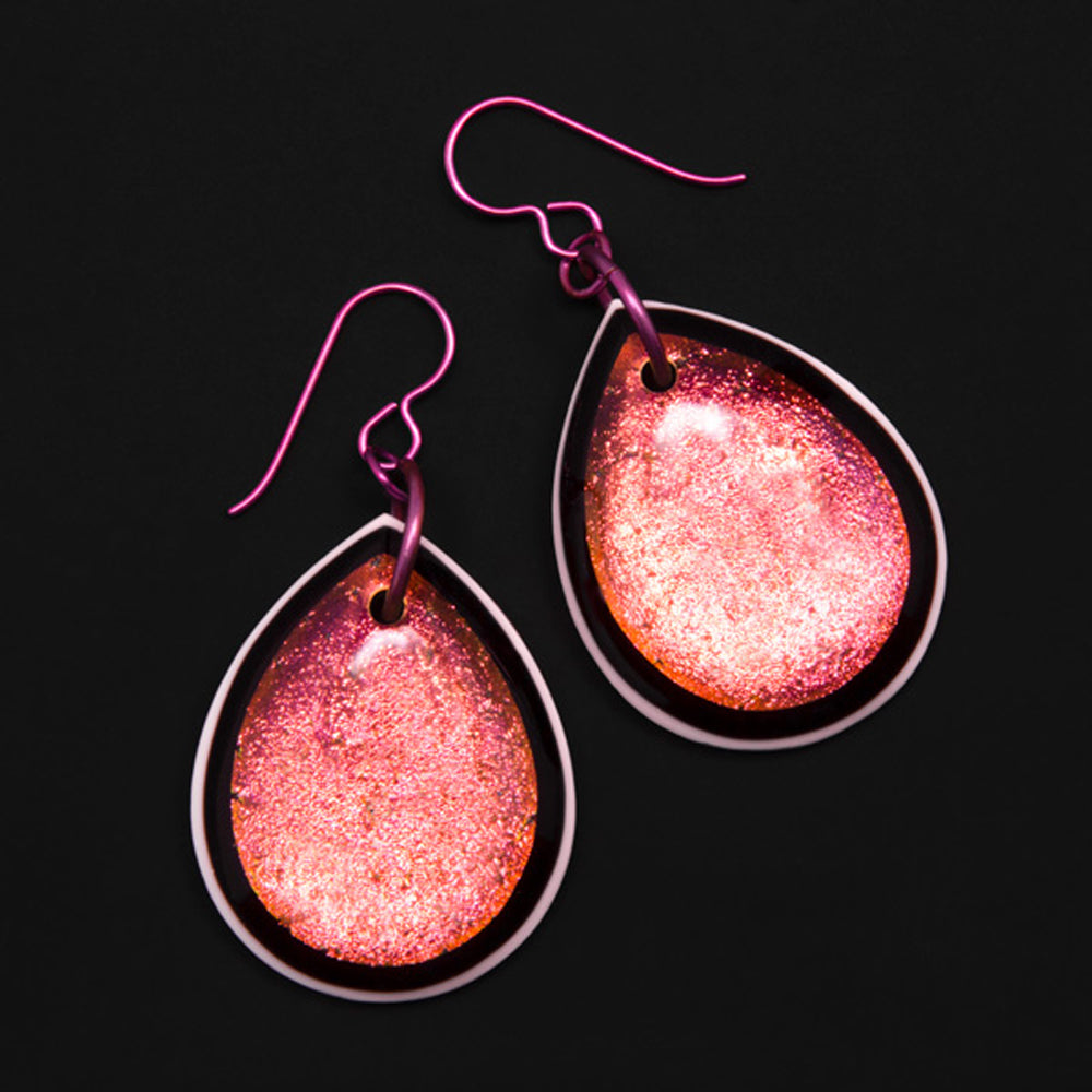 Shield Earrings - Pink