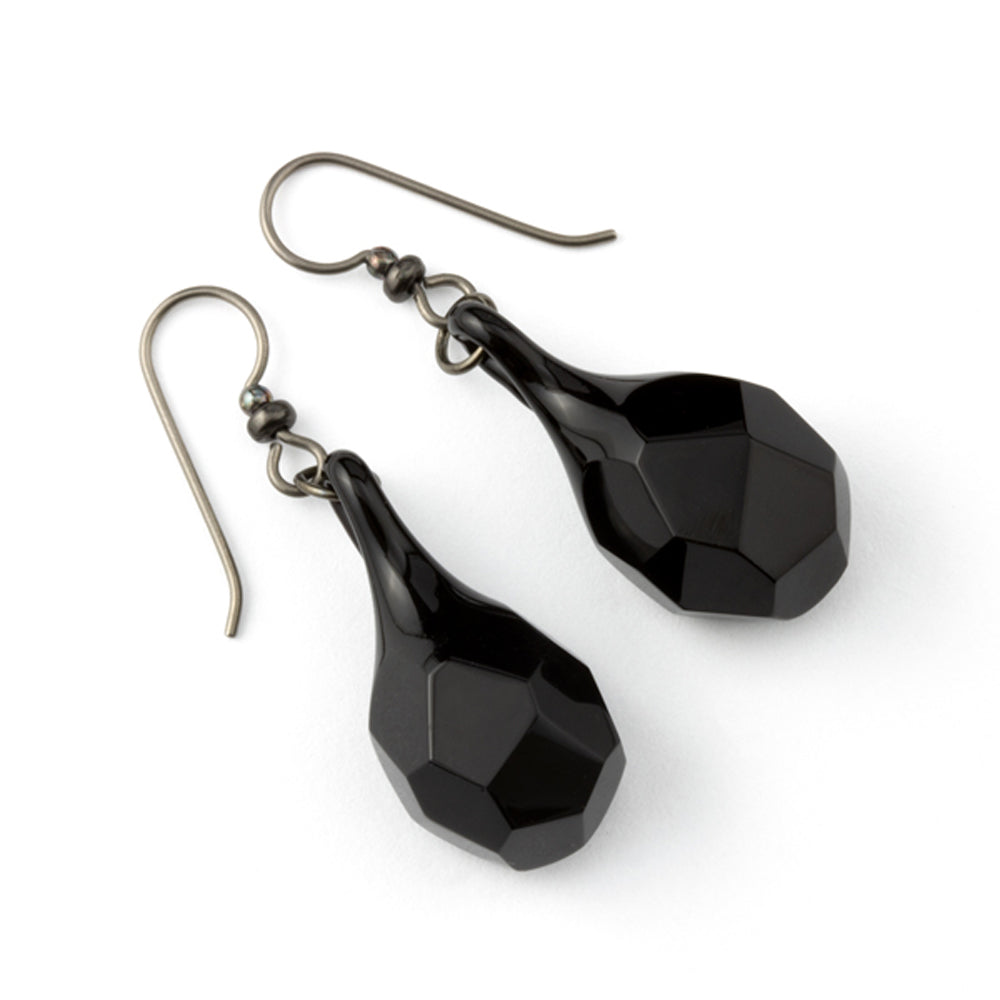 Simple Bling Earrings - Black