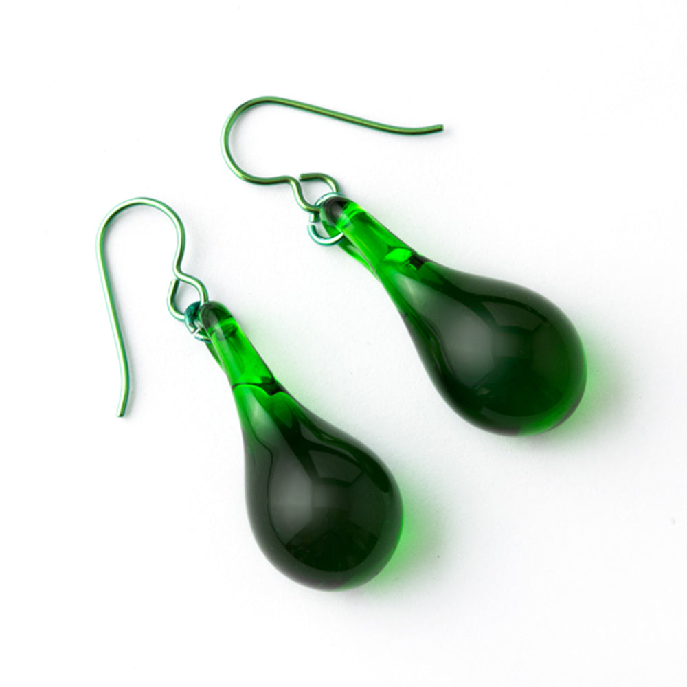 Simple Earrings - Emerald