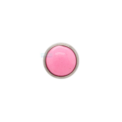 threadless: 2.5mm Bezel Set End with Stone Cabochon