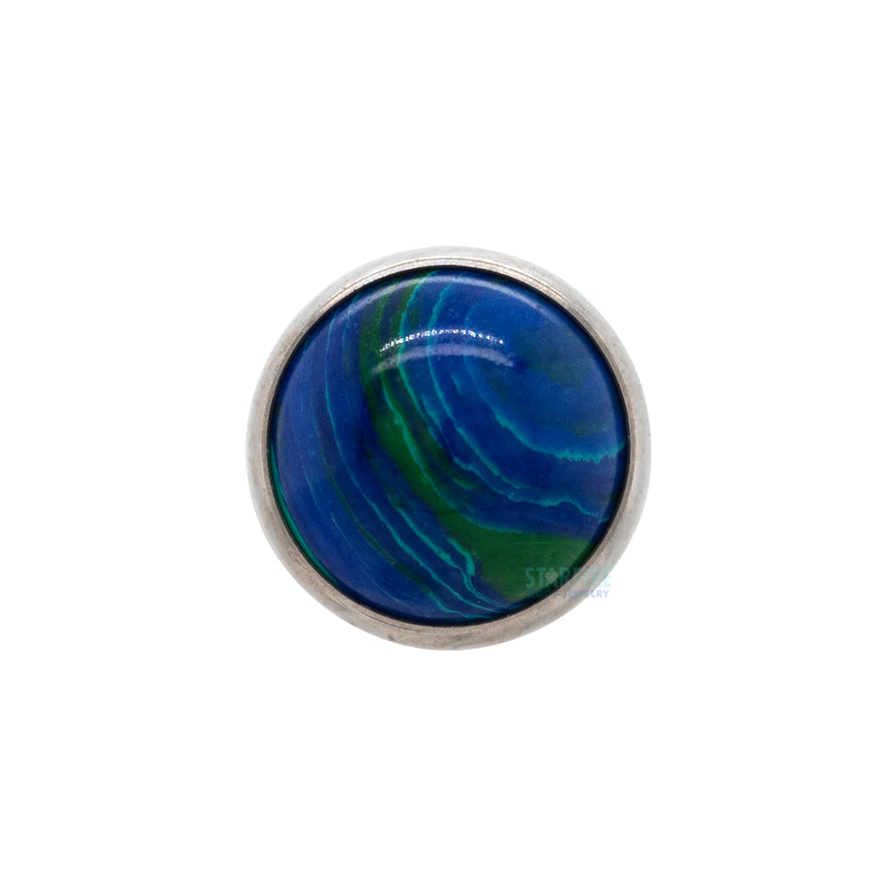 threadless: 1.5mm Bezel Set End with Stone Cabochon