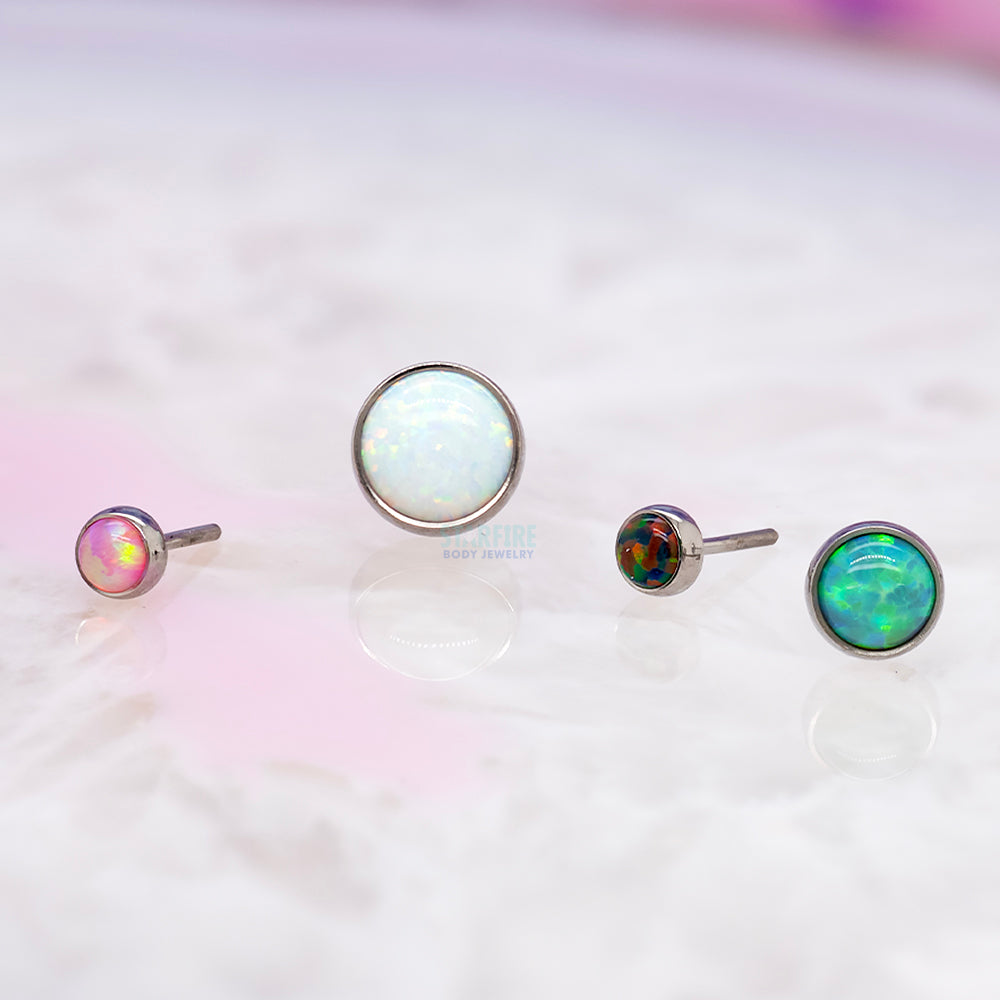 threadless: Bezel Set End with Opal