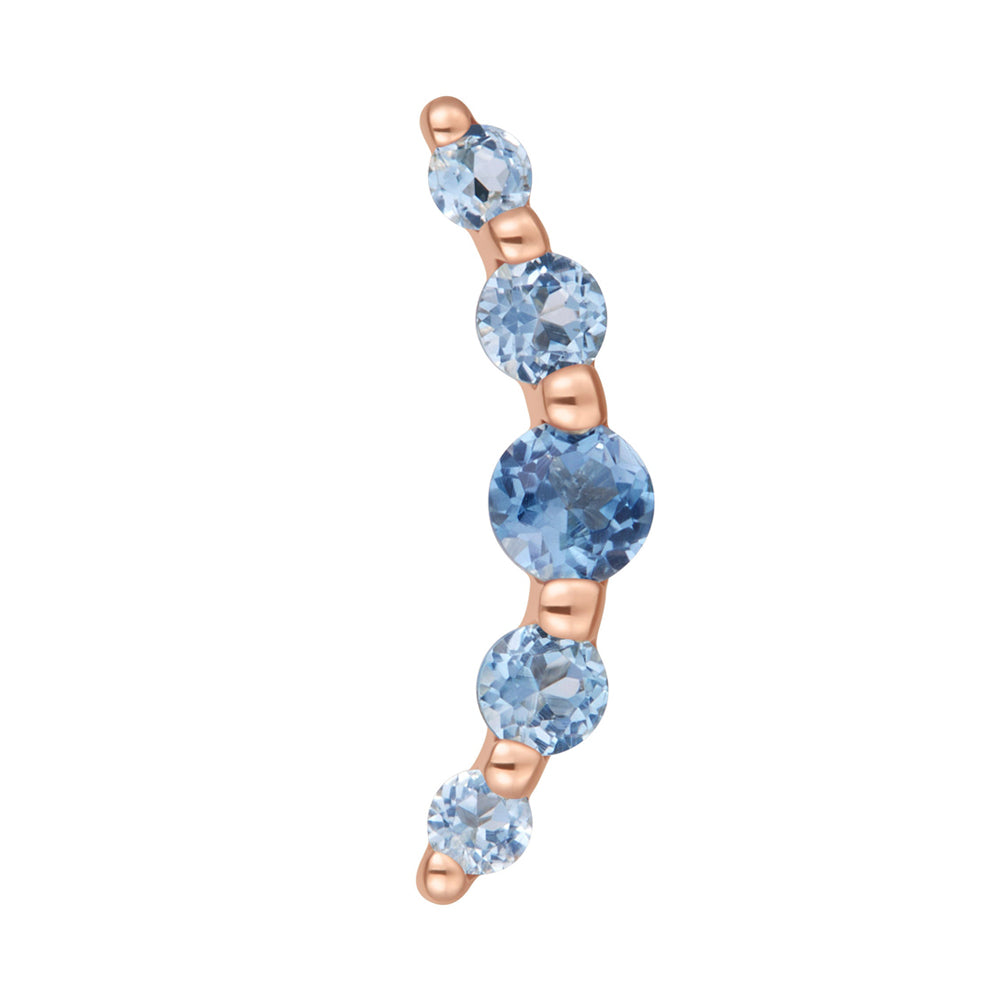 threadless: "Eternal" End in Gold with London Blue Topaz'