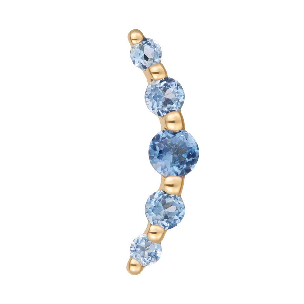 threadless: "Eternal" End in Gold with London Blue Topaz'
