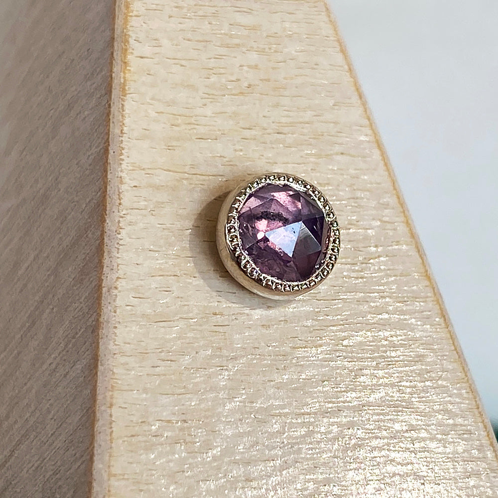 threadless: Rose Cut Winza Sapphire End in Gold - 5.9mm