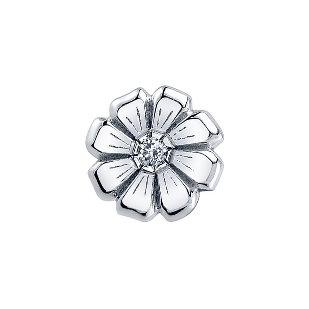 Primrose Threaded End in Gold & Platinum with DIAMOND