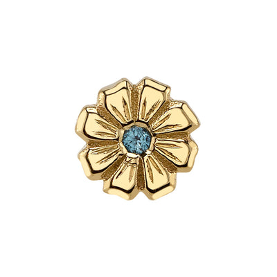 threadless: Primrose Pin in Gold & Platinum with Aquamarine