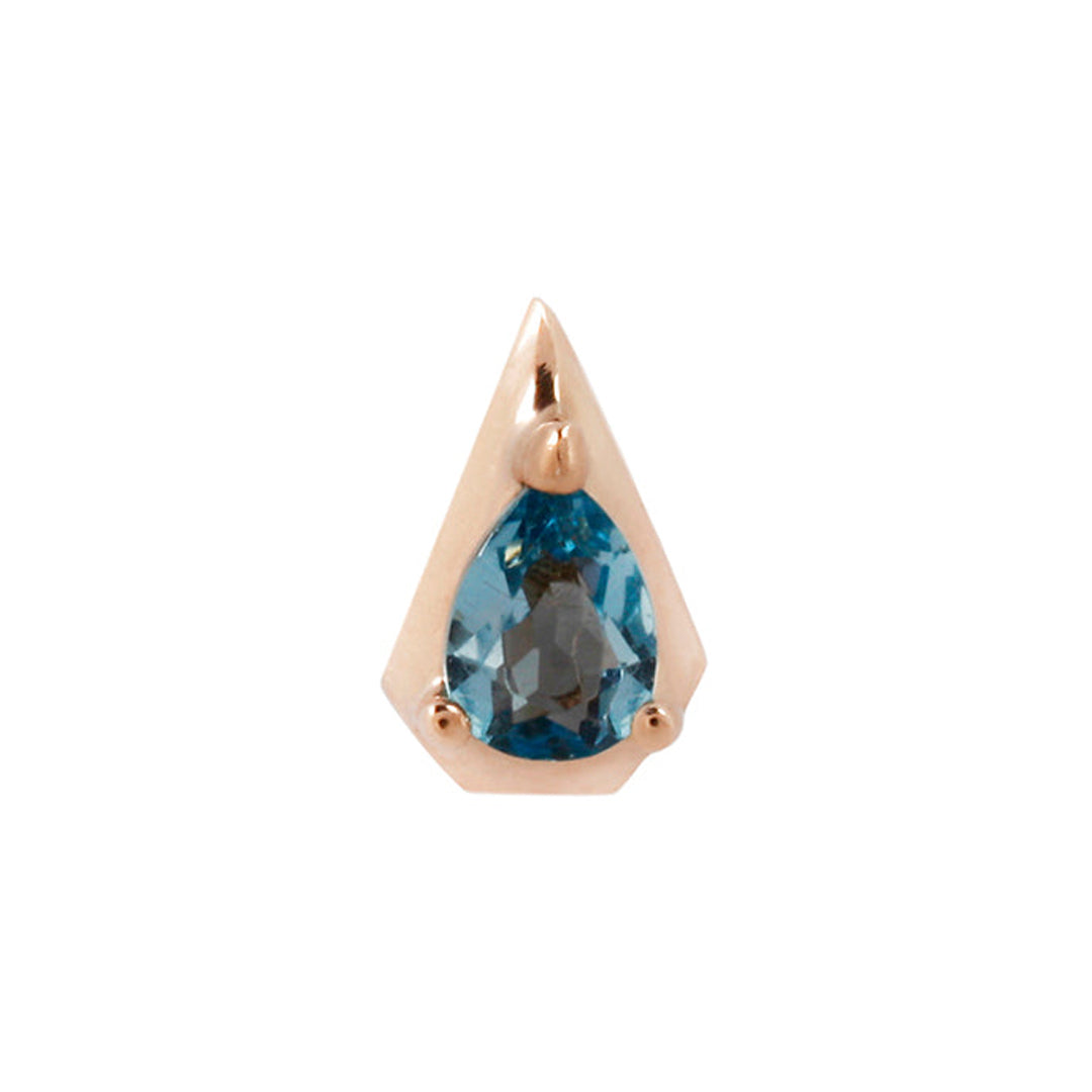 threadless: "Alaia" End in Gold with London Blue Topaz