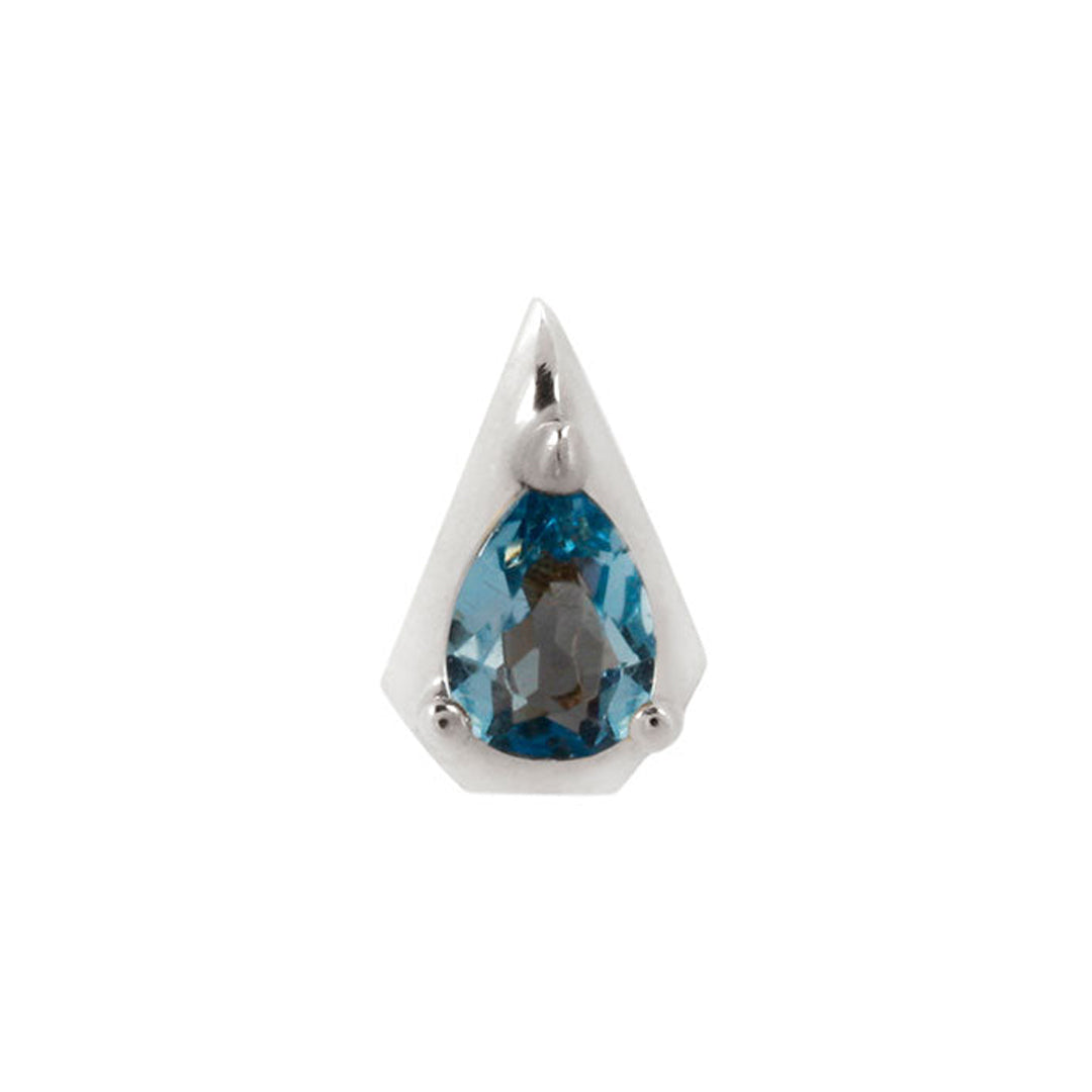 threadless: "Alaia" End in Gold with London Blue Topaz