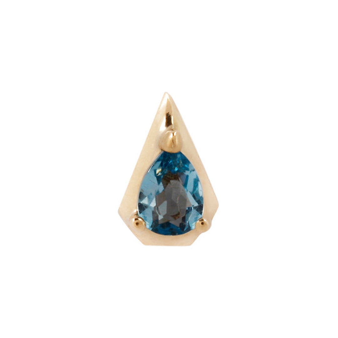 threadless: "Alaia" End in Gold with London Blue Topaz