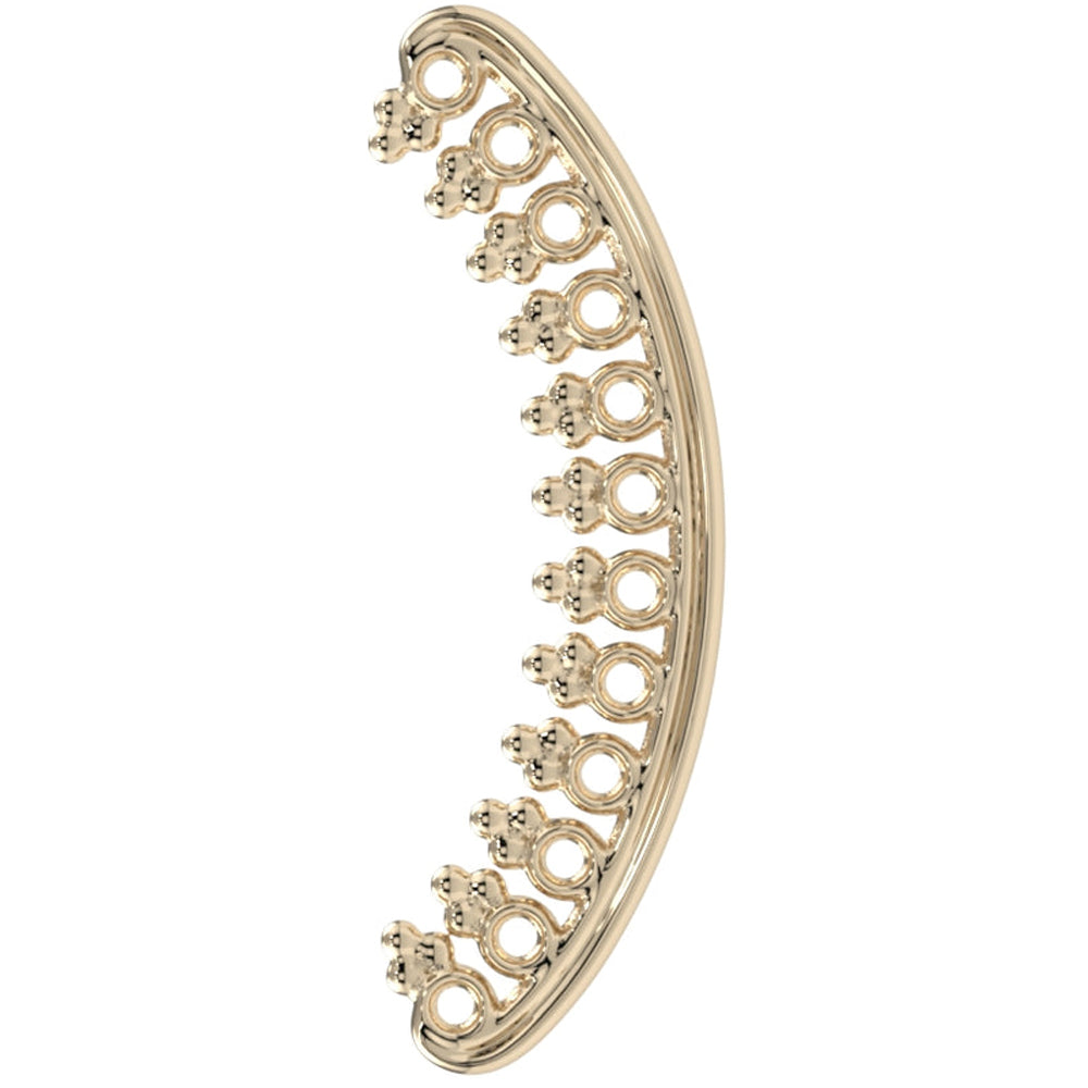 "Vishnu" Arc Threaded End in Gold & Platinum
