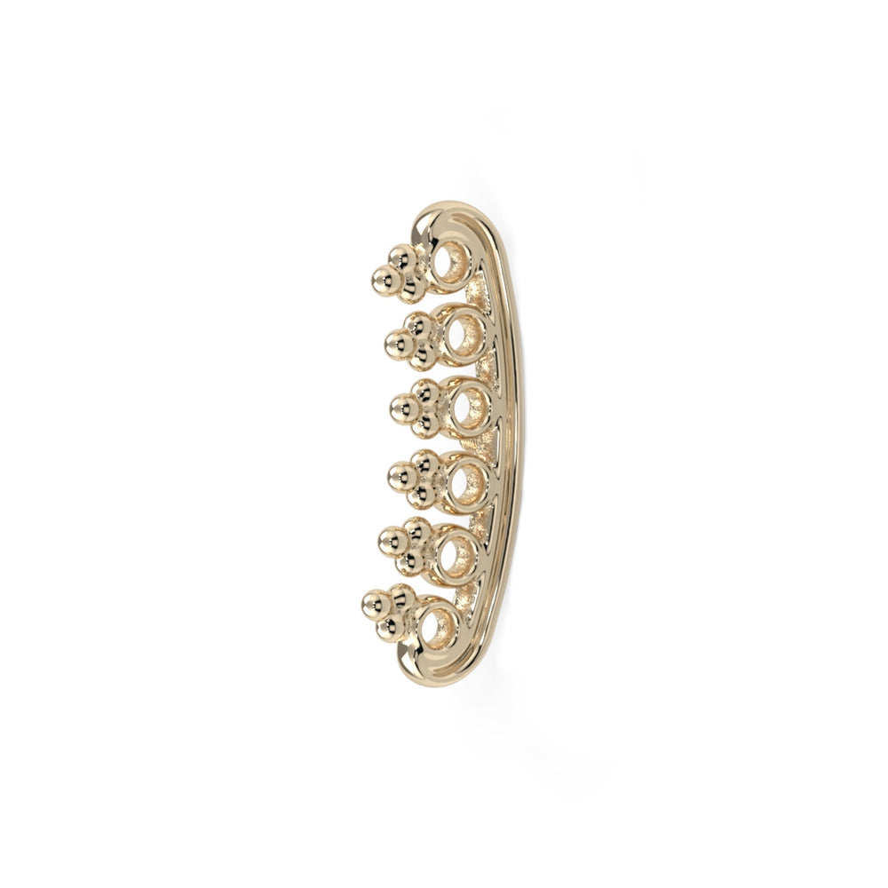 "Vishnu" Arc Threaded End in Gold & Platinum
