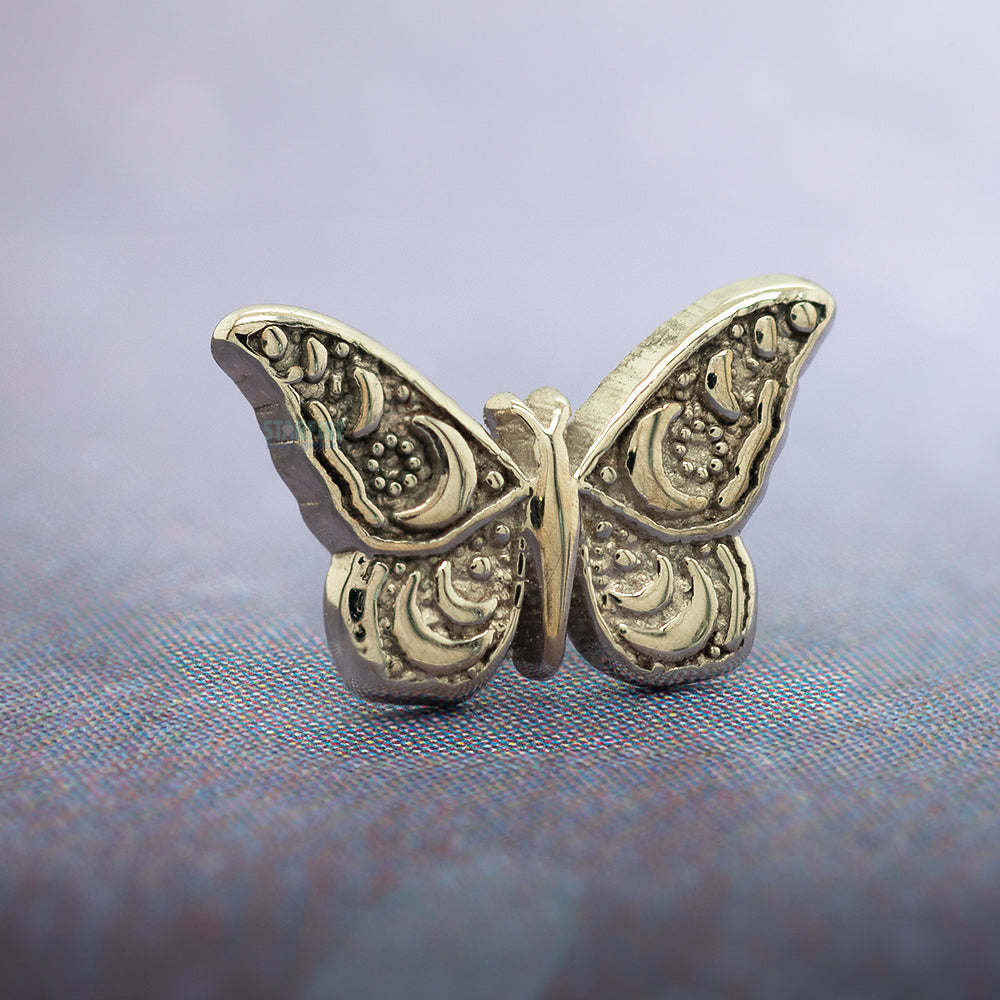 Butterfly Threaded End in Gold