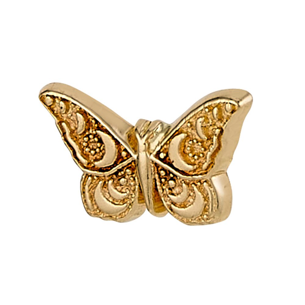 Butterfly Threaded End in Gold