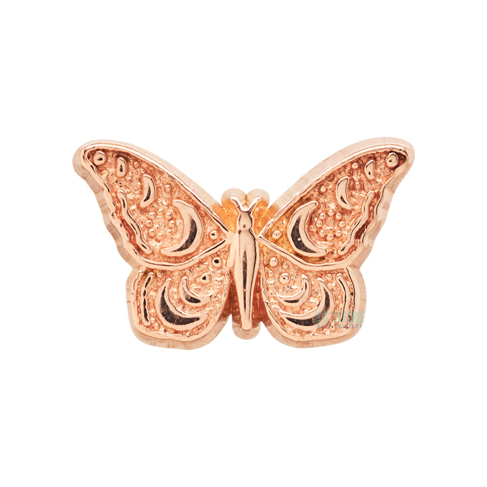 Butterfly Threaded End in Gold