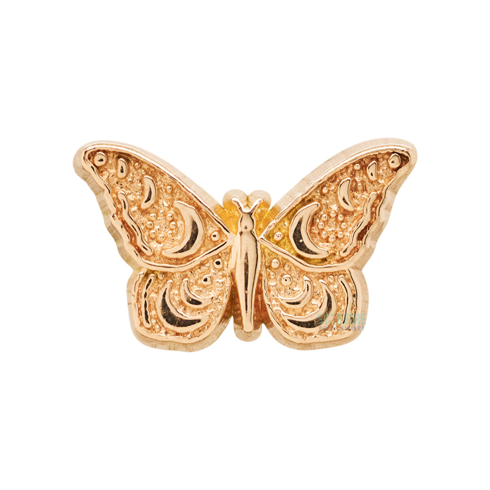 Butterfly Threaded End in Gold