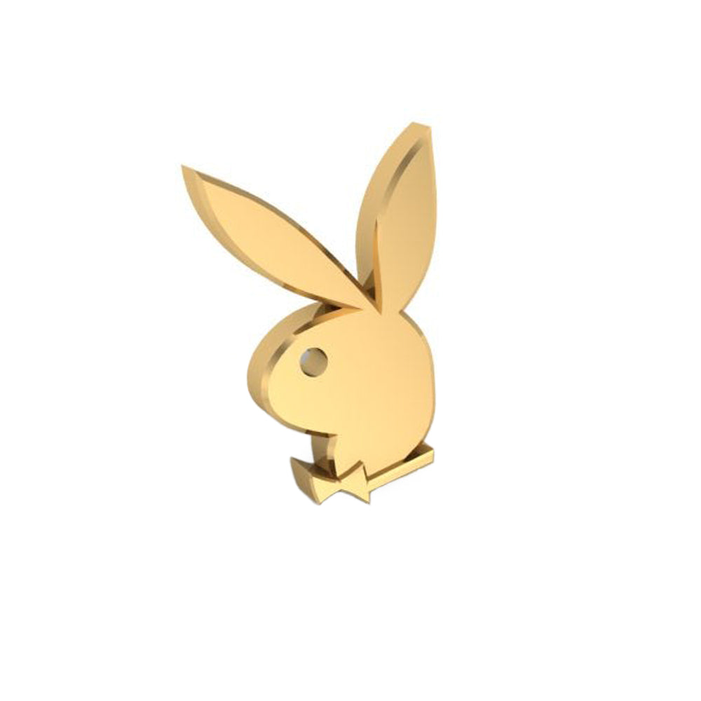 "Bunny Head" Threaded End in Gold