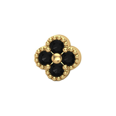 Small Clover Threaded End in Gold