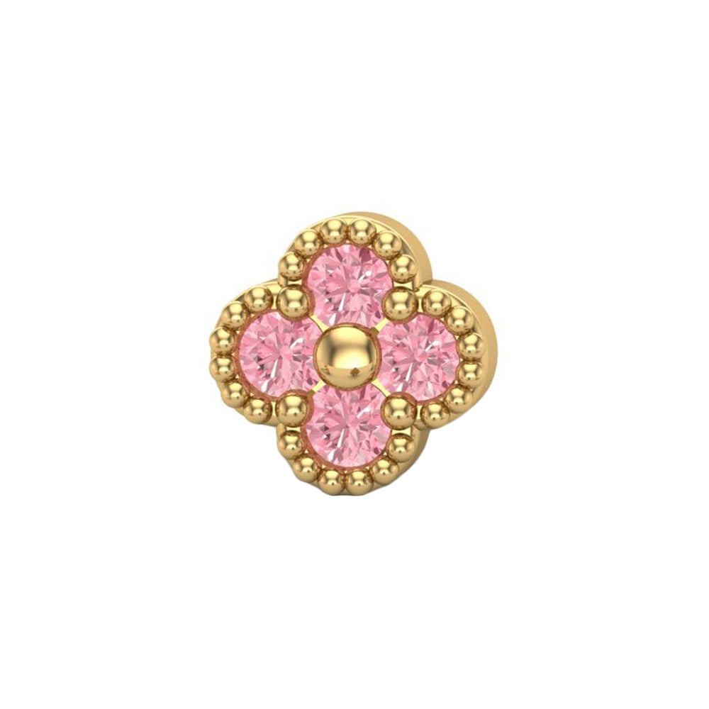 threadless: Clover End in Gold with CZ's