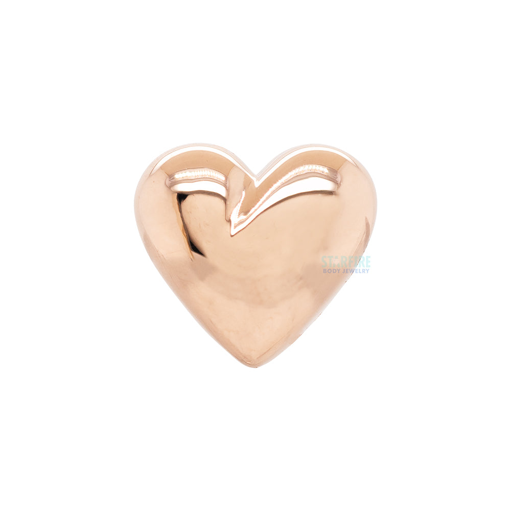 threadless: Puffy Heart Pin in Gold