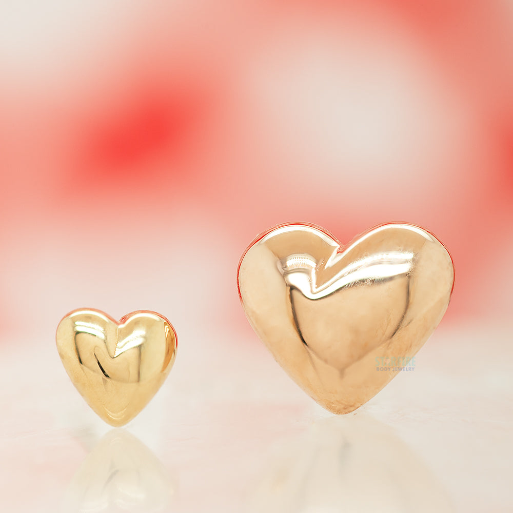 threadless: Puffy Heart Pin in Gold